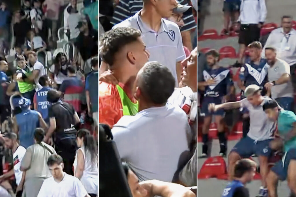 شاهد.. معركة بين لاعبي فريق أرجنتيني وأنصارهم